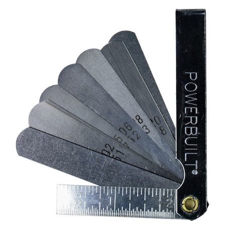 POWERBUILT 9 Blade Gauge With Ruler 648514